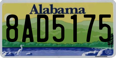 AL license plate 8AD5175