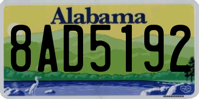 AL license plate 8AD5192