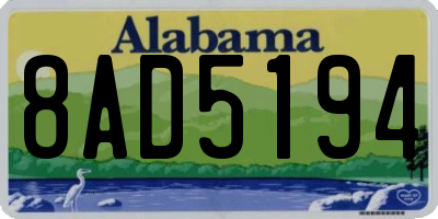 AL license plate 8AD5194