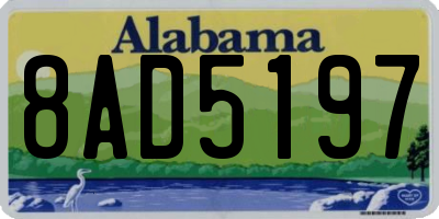 AL license plate 8AD5197