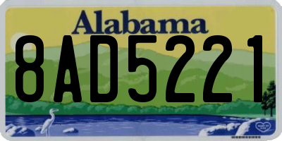 AL license plate 8AD5221