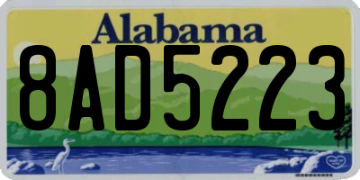 AL license plate 8AD5223