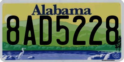 AL license plate 8AD5228