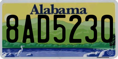 AL license plate 8AD5230