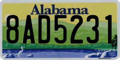 AL license plate 8AD5231