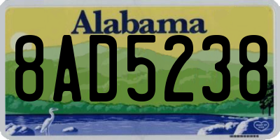 AL license plate 8AD5238