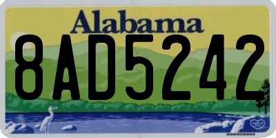 AL license plate 8AD5242