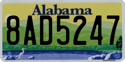 AL license plate 8AD5247