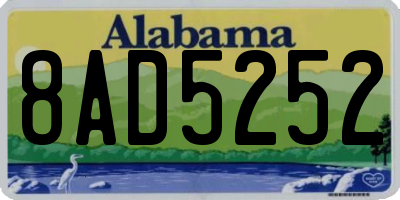AL license plate 8AD5252