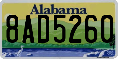 AL license plate 8AD5260