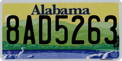AL license plate 8AD5263