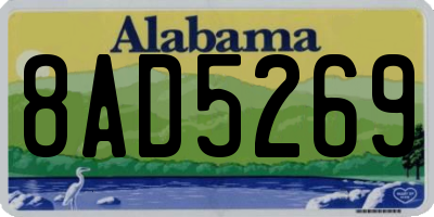 AL license plate 8AD5269
