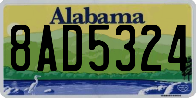AL license plate 8AD5324