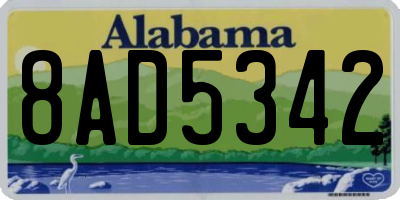 AL license plate 8AD5342