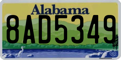 AL license plate 8AD5349