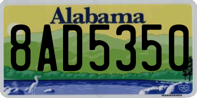 AL license plate 8AD5350