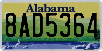 AL license plate 8AD5364