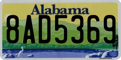 AL license plate 8AD5369