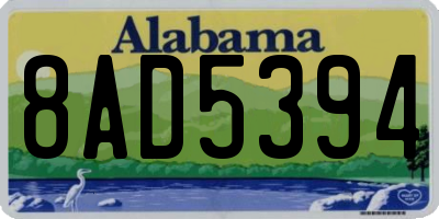 AL license plate 8AD5394