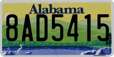 AL license plate 8AD5415