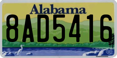 AL license plate 8AD5416