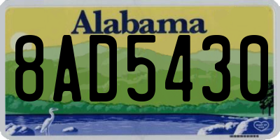 AL license plate 8AD5430