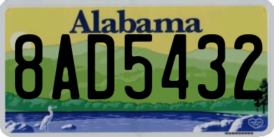 AL license plate 8AD5432