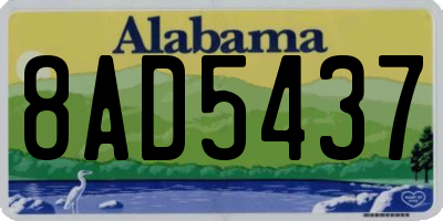 AL license plate 8AD5437