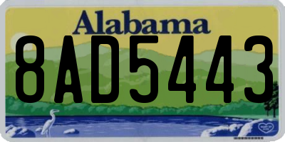 AL license plate 8AD5443