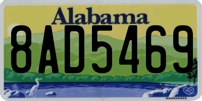 AL license plate 8AD5469