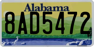 AL license plate 8AD5472