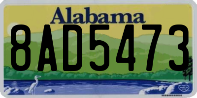 AL license plate 8AD5473