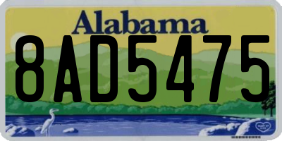 AL license plate 8AD5475
