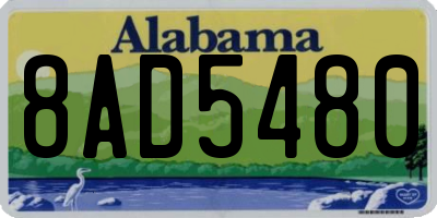 AL license plate 8AD5480