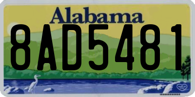 AL license plate 8AD5481