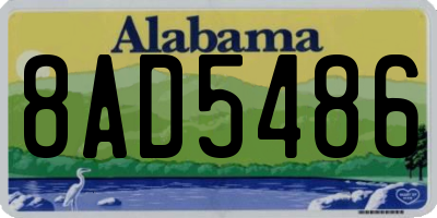 AL license plate 8AD5486