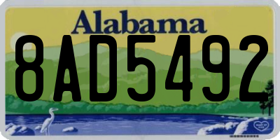 AL license plate 8AD5492
