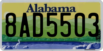AL license plate 8AD5503