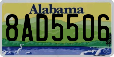 AL license plate 8AD5506
