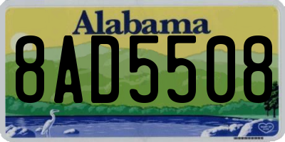 AL license plate 8AD5508