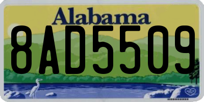 AL license plate 8AD5509