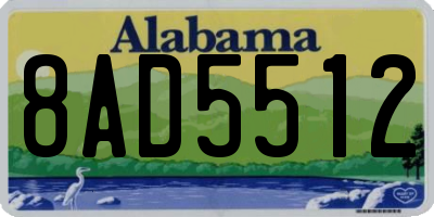 AL license plate 8AD5512