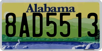 AL license plate 8AD5513