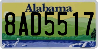 AL license plate 8AD5517