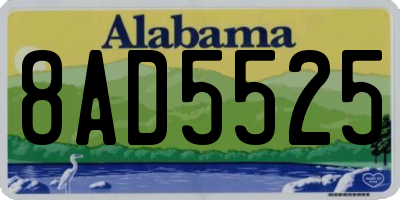 AL license plate 8AD5525