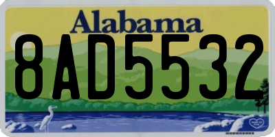 AL license plate 8AD5532