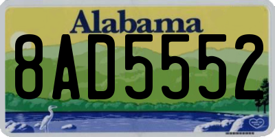AL license plate 8AD5552