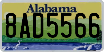AL license plate 8AD5566