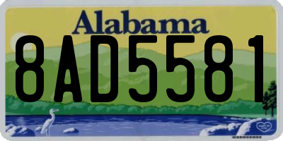 AL license plate 8AD5581