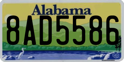 AL license plate 8AD5586